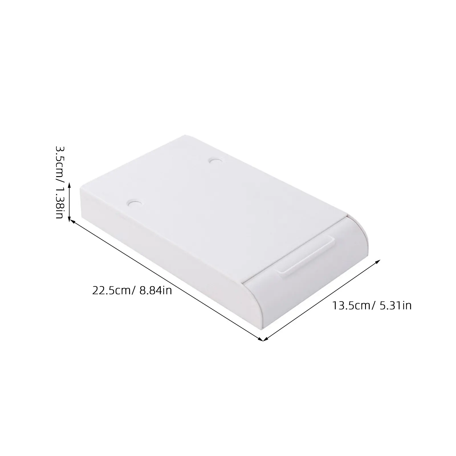 2Pcs Large Pen Box Creative Drawer Style Storage Box Sticky Under Table Desk Organizer Hidden Desktop Stationery Holder