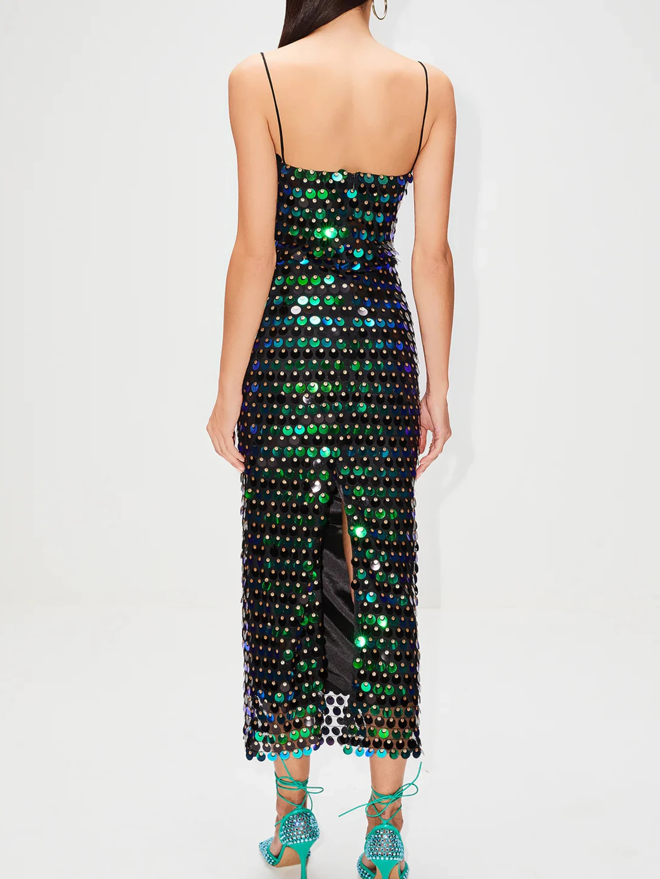 Sexy dos nu blanc sequin robe d'été femmes élégant bal soirée longues robes de soirée femme noir maxi robe d'anniversaire vestidos