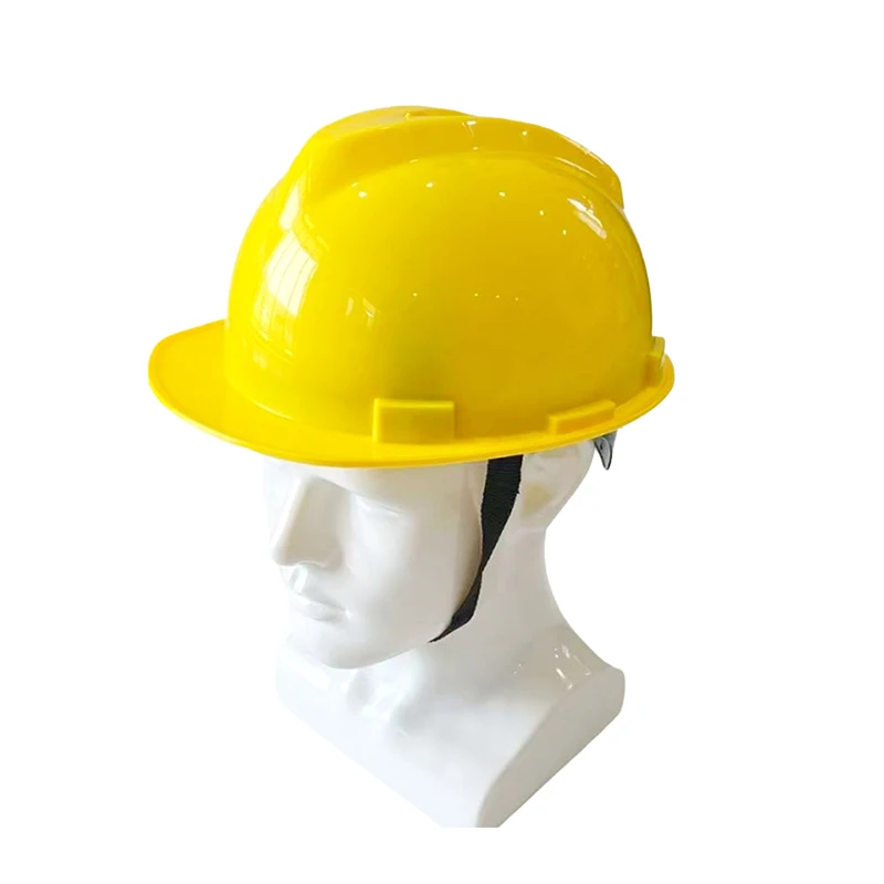 V-shaped PE Safety Helmet Adjustable Easy To Notice For Construction Workers Helmet Impact-Resistant Protective Helmet