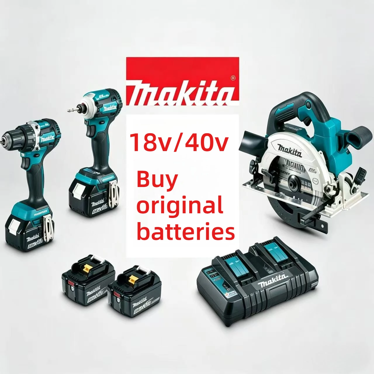 

100% Genuine 18V Makita 6Ah Makita Battery BL1840 BL1830B BL1850B BL1850 BL1860 BL1815 Replacement Lithium Battery
