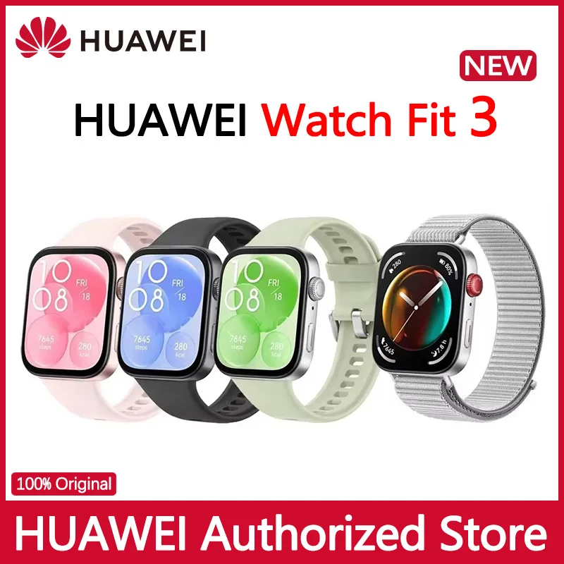 Умные часы HUAWEI FIT 3, 1,8-дюймовый AMOLED-дисплей, Bluetooth-вызов, сверхтонкий дизайн, прочный срок службы батареи