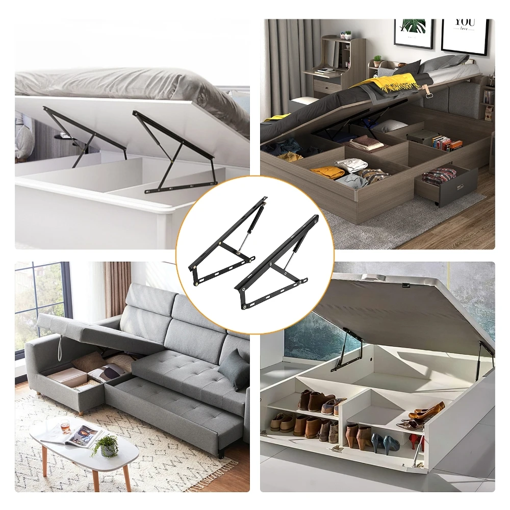 Imagem -06 - Steel Gás Spring Storage Lift Mecanismo Pneumático Heavy Duty Suporte Bar Kit Capacidade de Carga 20kg Conjuntos