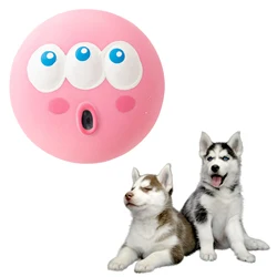 Big Eyes Bouncy Dog Balls Flat Funny Dog Toy Ball For Medium Dogs Pet Chew Balls Toy For Puppy And Small Dogs