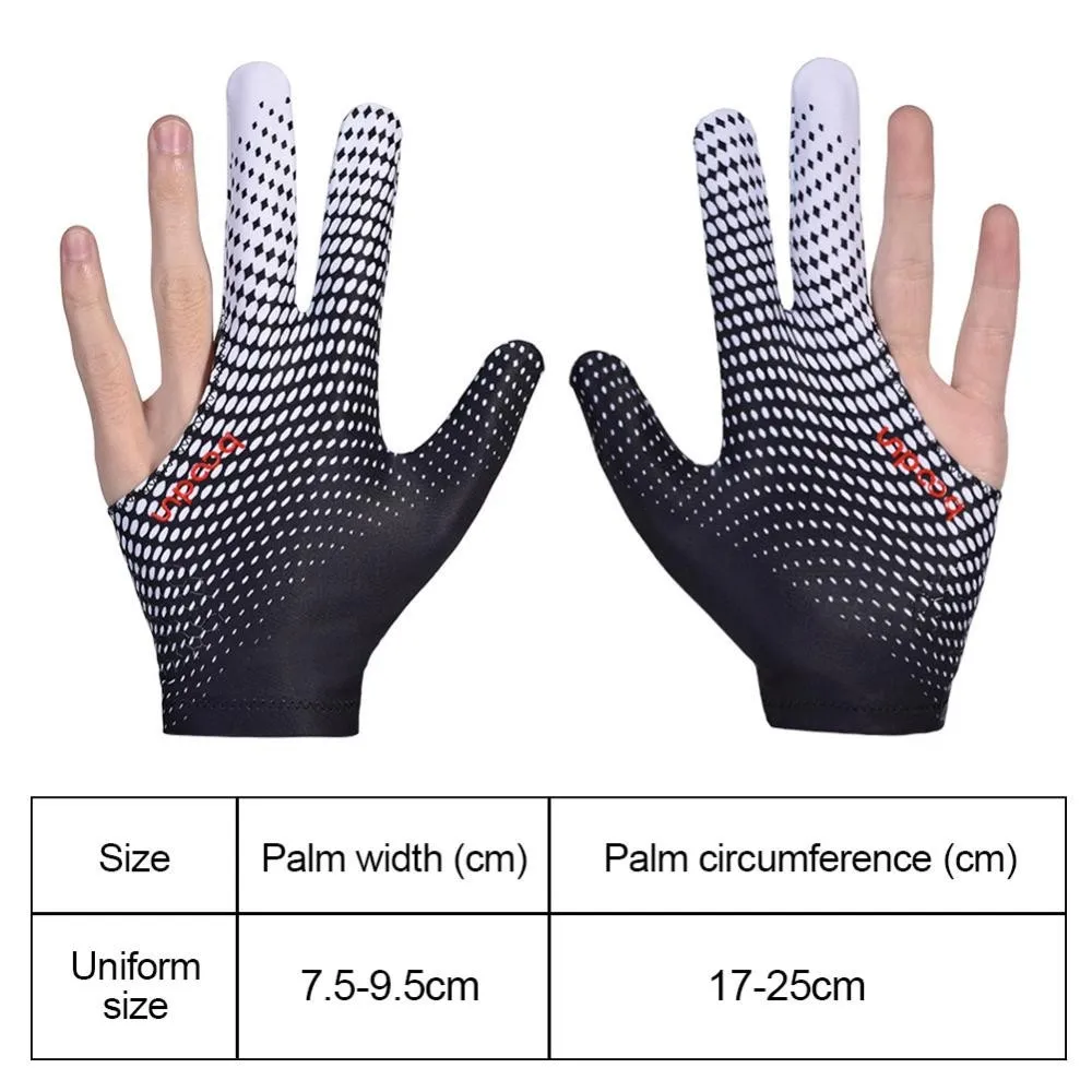 1PC Professional Three-Finger Billiard Gloves Lycra Breathable High Elastic Non-Slip Gradient Sports Gloves Billiard Supplies