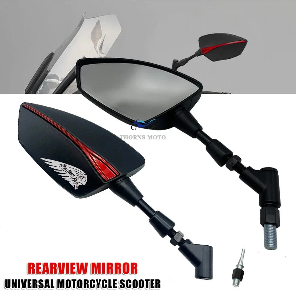 

For Indian FTR 1200 S FTR1200 Carbon / Rally Chief VINTAGE Scout Motorcycle Rearview Side Mirrors Universal 8MM 10MM Screw