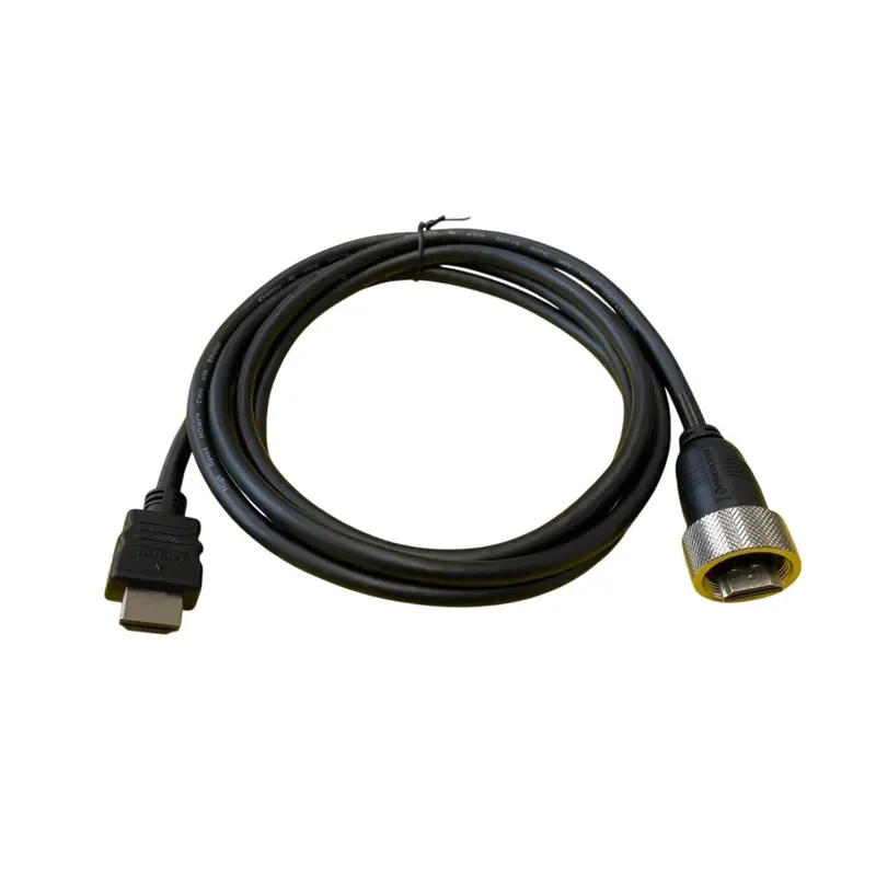Rugged metal housing high definition multimedia interface 1.4 IP67 waterproof 19 pin threaded locking connector for marine