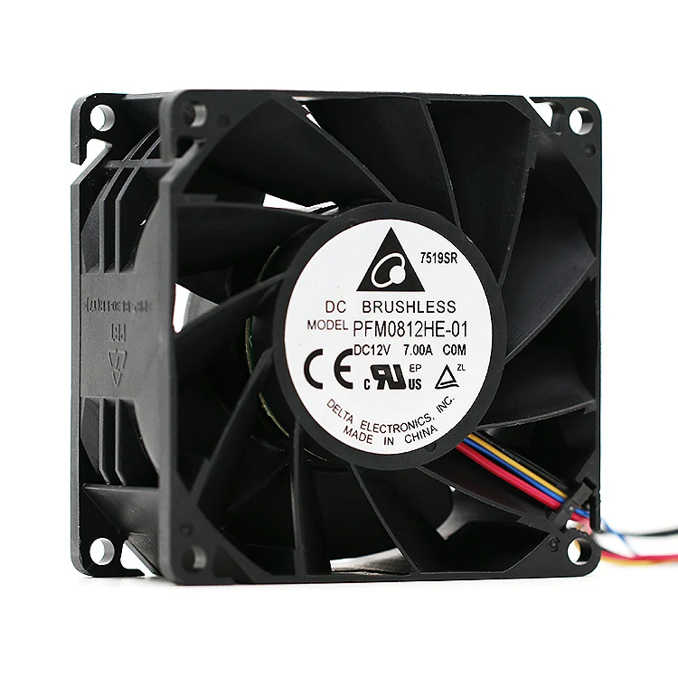 

New for delta PFM0812HE-01 A01 DC 12V 7.00A 80x80x38mm Server powerful axial cooling Fan