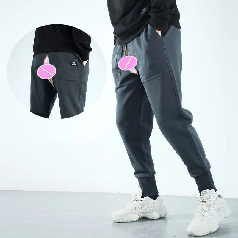 

Invisible Open Crotch Outdoor Sex Mens Yoga Pants Athletic Sweatpants Joggers Lounge Drawstring Workout Pajama Casual Trousers