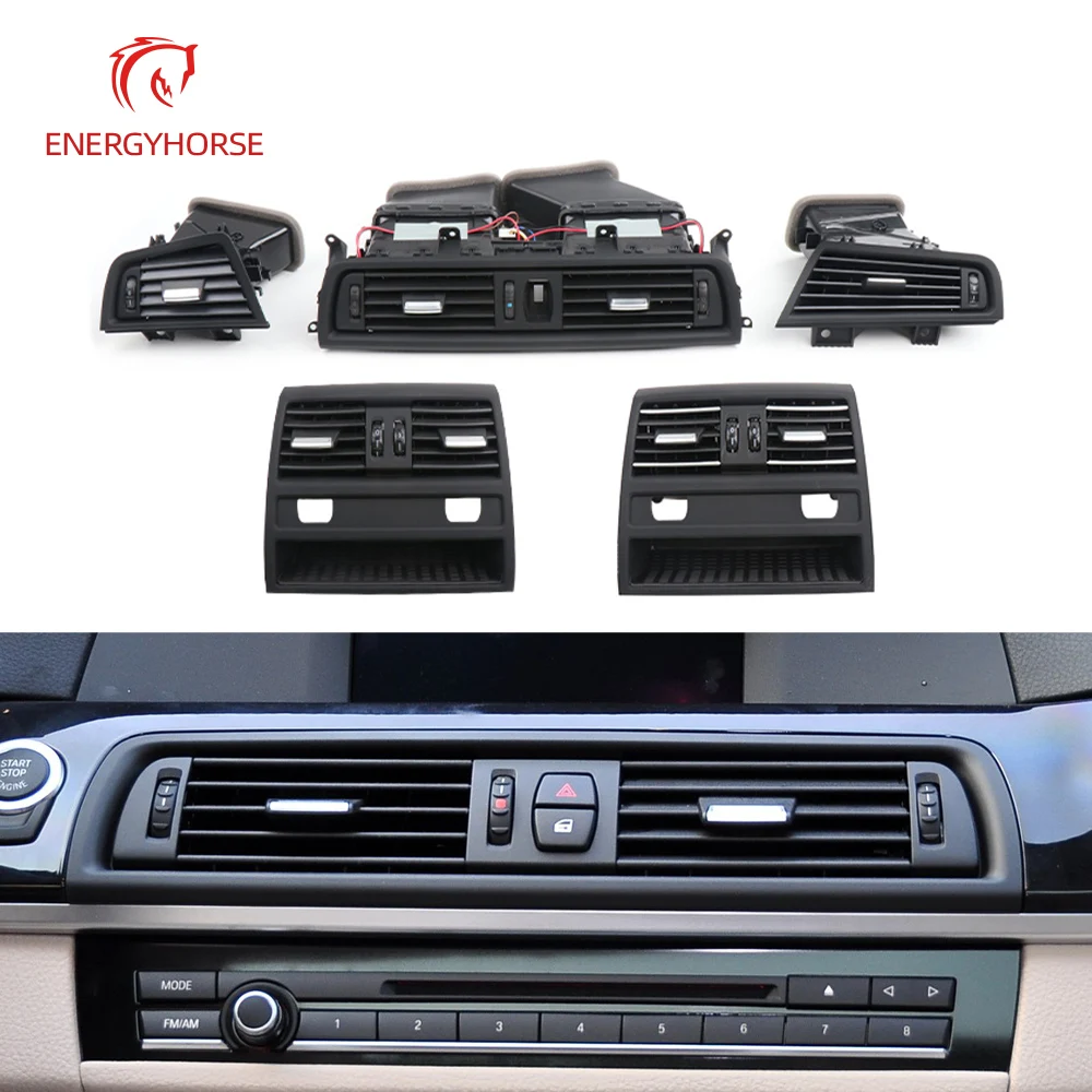 Front Console Grill Dash AC Center Air Conditioner Vent Assembly For BMW F10 F11 F18 2011-2016 520i 523i 525i 528i 535i