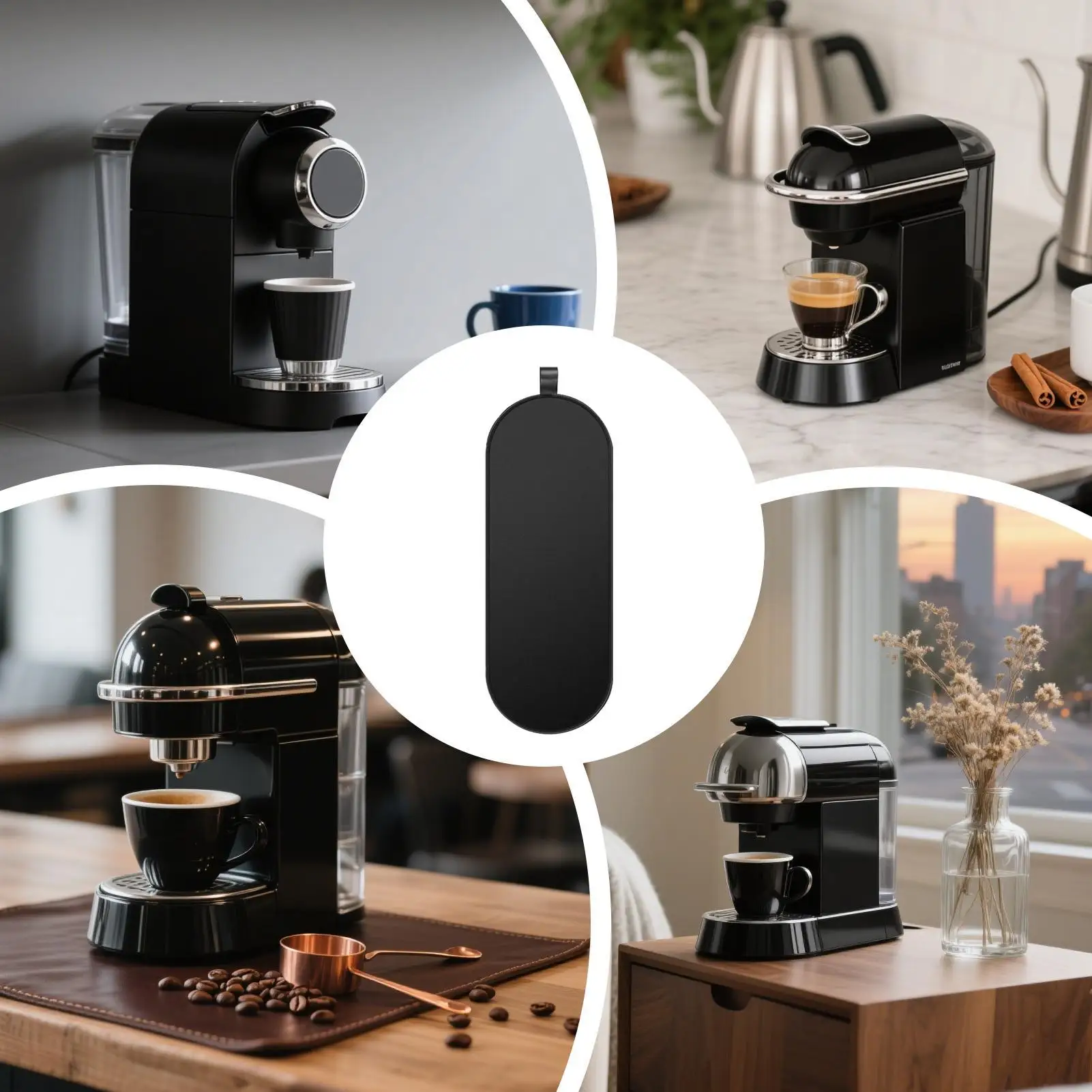 حصيرة منزلقة لآلة القهوة حصيرة ماكينة القهوة ذات الخدمة الواحدة مع حزام 16.5 × 5.9 بوصة وسادة مع قاعدة مضادة للانزلاق لـ #3