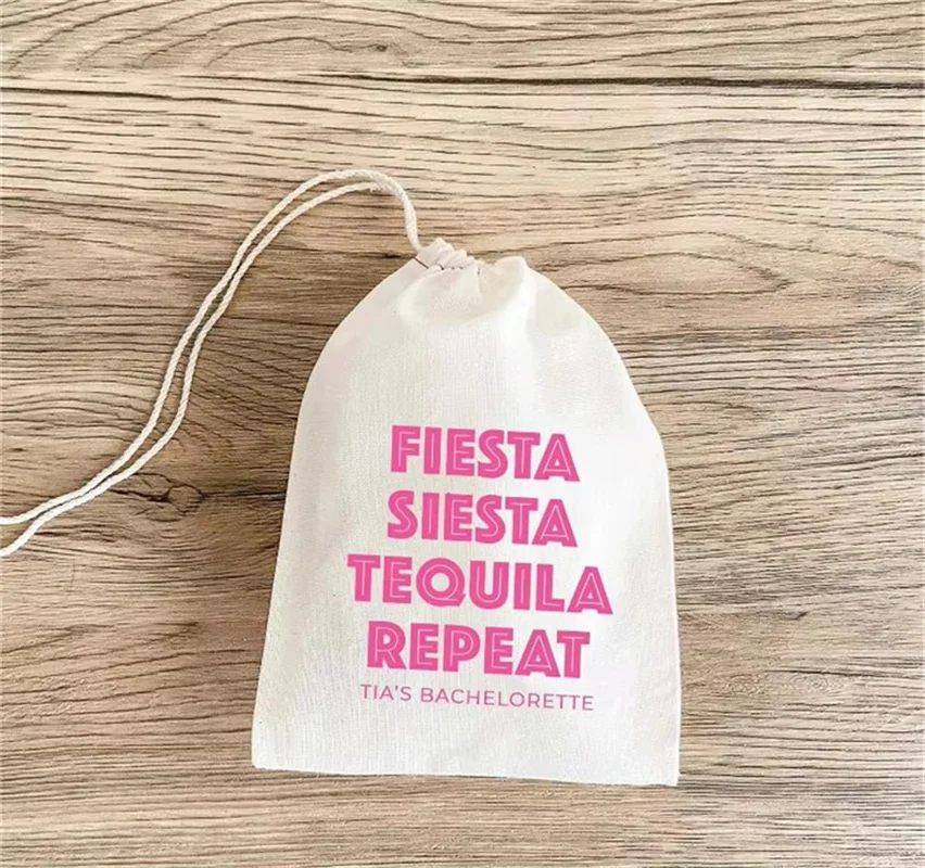 20pcs Fiesta Siesta Tequila Repeat - Bachelorette Party - Hangover Kit Bags - Hangover Recovery Kit - Custom Mexico Survival Kit