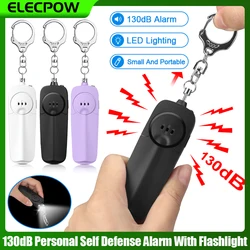 Elecpow-Llavero de alarma de autodefensa Personal con linterna Led, 130dB, antilobo, protección de seguridad, alerta emergente para niña y mujer