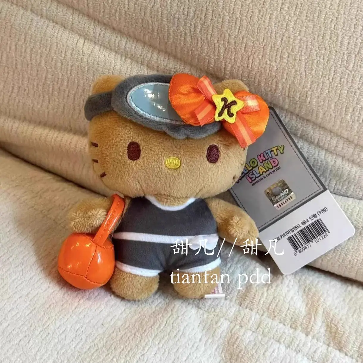 Sanrio Kawaii 헬로 키티 봉제 인형 학생 책가방 펜던트 애니메이션 만화 귀여운 배낭 액세서리 소녀 크리스마스 선물 완구