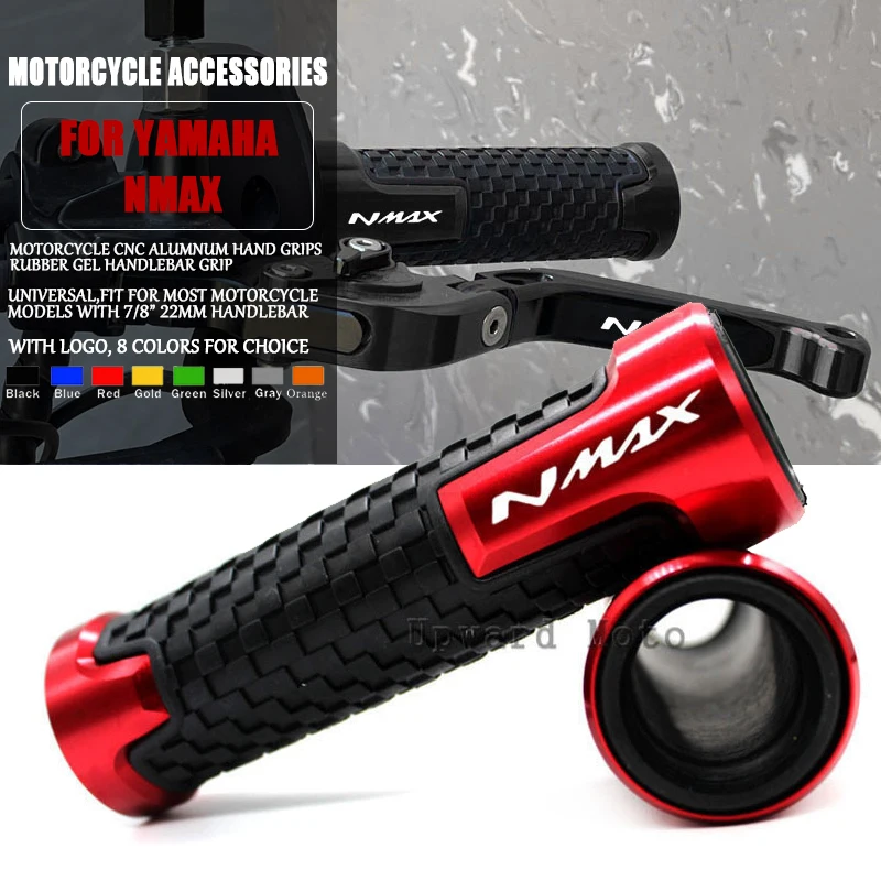 7/8'' 22MM handle grips For NMAX 125 155 2015 2016 2017 2018 NEW Motorcycle s racing handlebar grip LOGO N-MAX