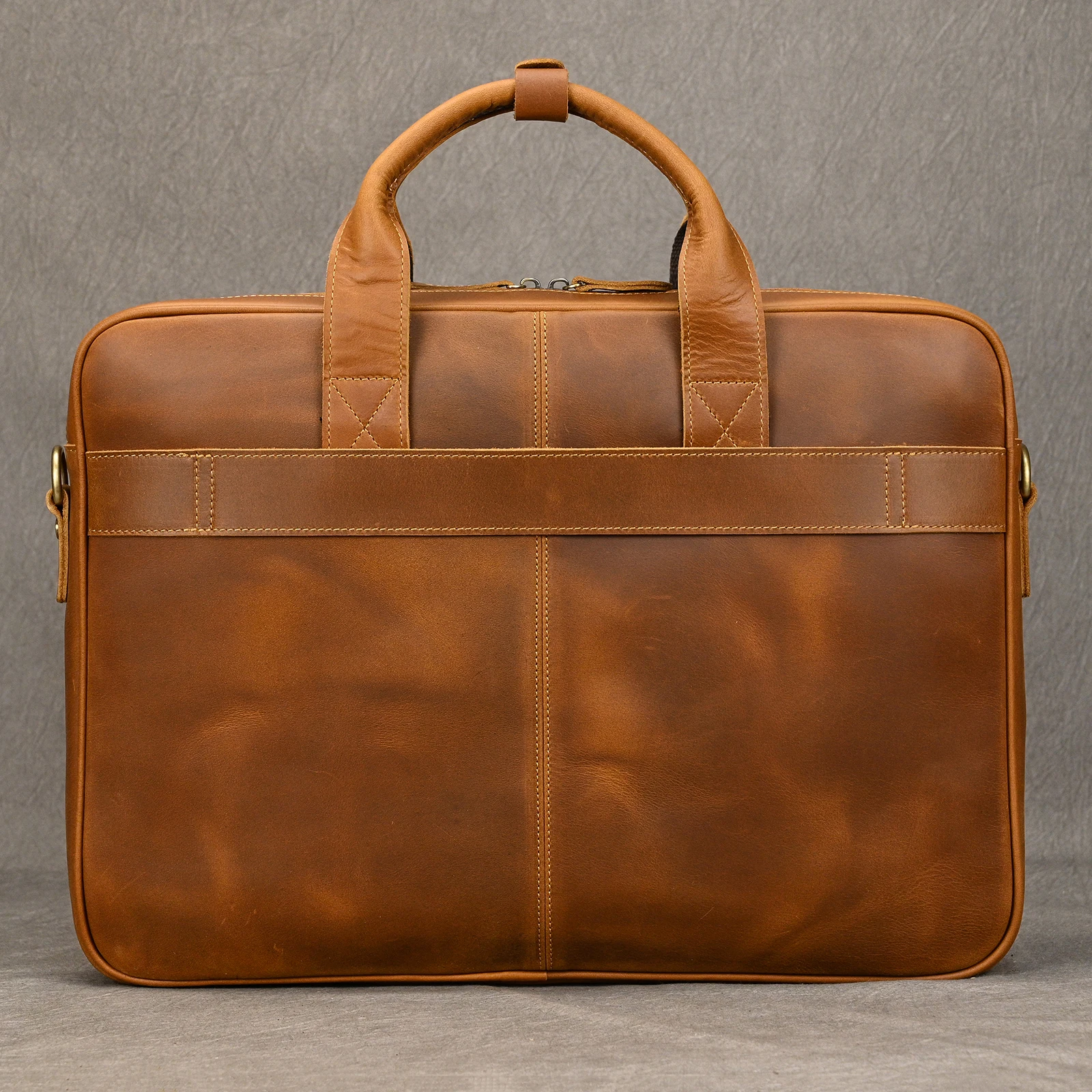 Men Briefcase Genuine Leather Laptop Bag 14 15.6" PC Doctor Lawyer Computer Bag Cowhide Male Briefcase Leather Men Business Bag