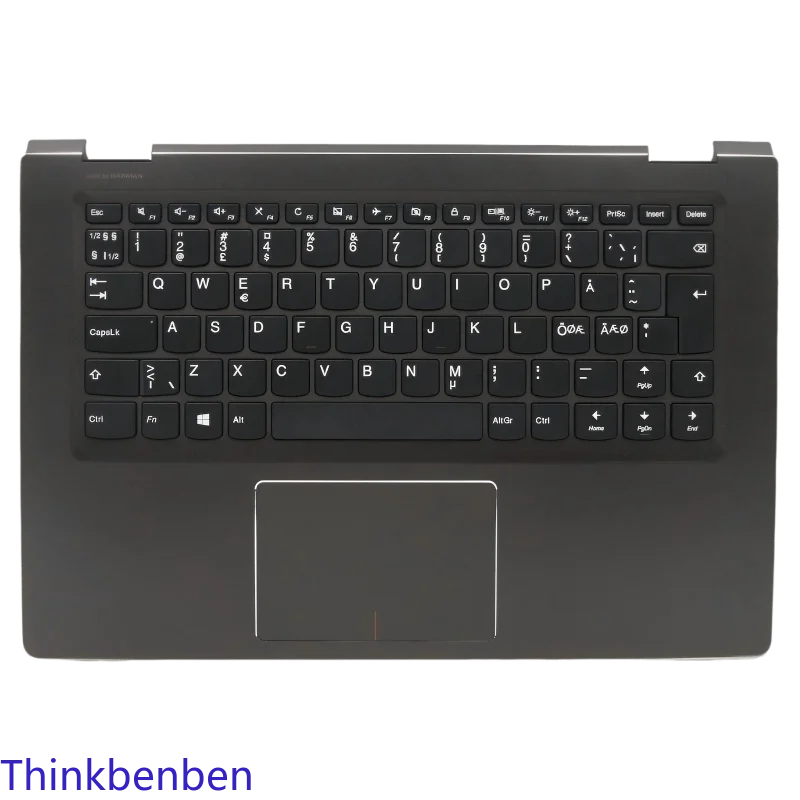 

NDC Nordic Black Keyboard Upper Case Palmrest Shell Cover For Lenovo Yoga 510 14ISK 14IKB 14AST Flex4 1435 1470 1480 5CB0L66102