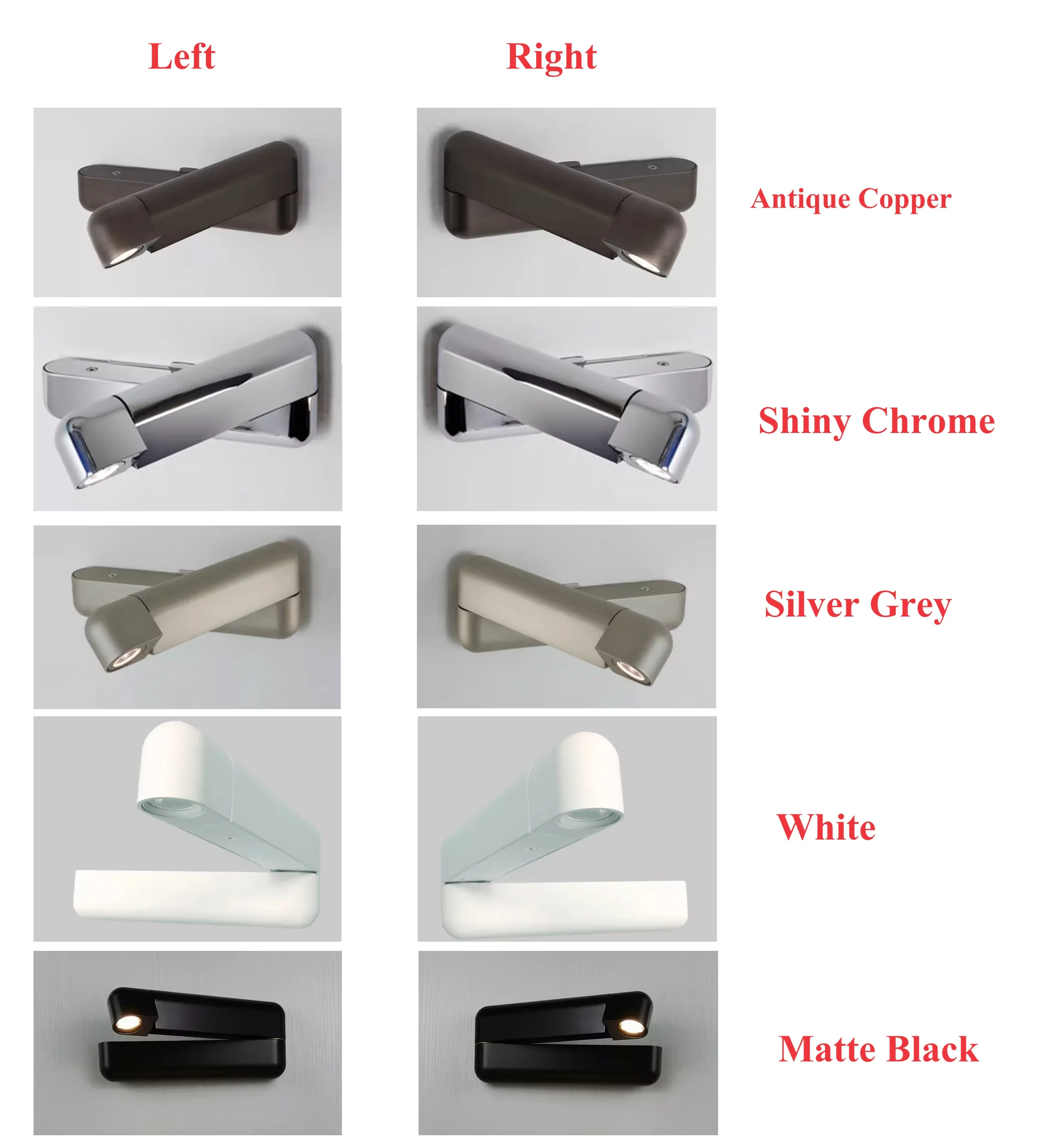 Imagem -04 - Ractangle Wall Mount Led Reading Light Ocultar Folding Swing Quarto Peça