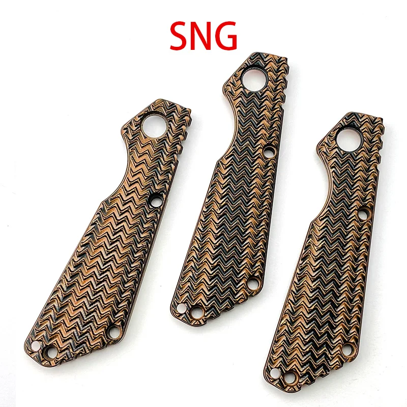 1piece G10 Folding Knife Handle Scale Patch for Original ST SNG Knives Grip Cross Pattern DIY Making Replacement Accessory Part