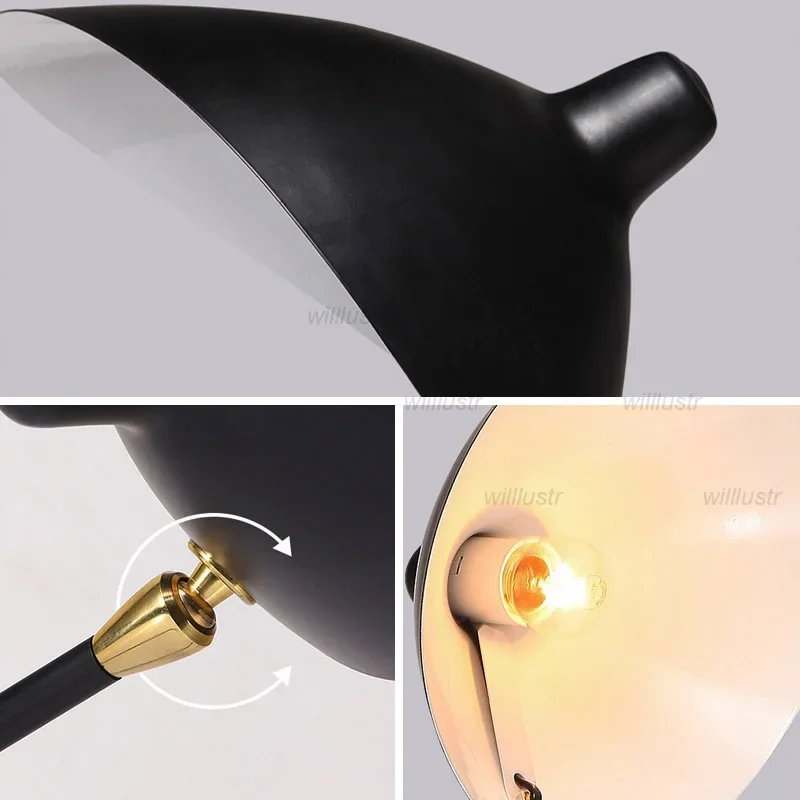Industrial Style Metal Duckbill Wall Lamp Iron Sconce Retro Petal Rocker Long Arm for Hotel Homestay Bar Cafe Creative Lighting
