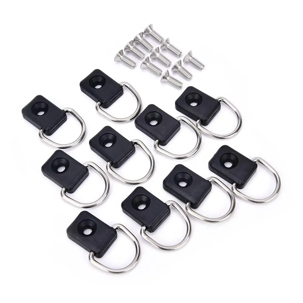 10Pcs Kayak D Ring Lightweight Anti-corrosive Surfboard Accessories Fishing Rigging For Kayak Boat