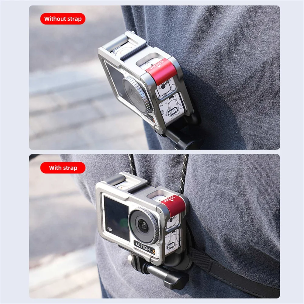 Mocny Magnetyczny Uchwyt na Klatkę Piersiową Szybkozłączka Pasek na Szyję Mocowanie Vlog Video POV Selfie Holder do GoPro Insta360 Akcesoria do Kamer — zdjęcie produktu 3