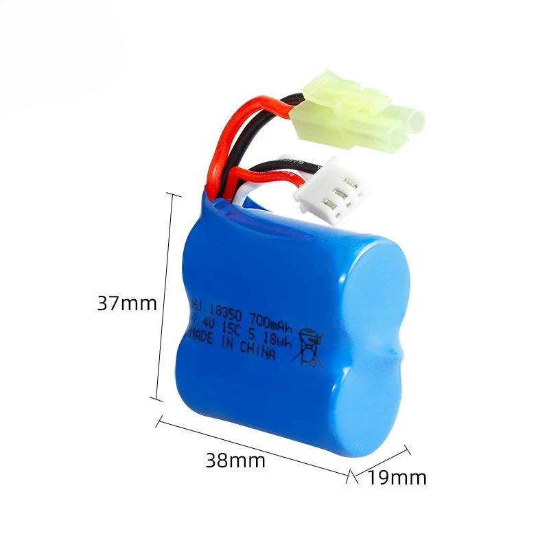 بطارية جديدة عالية الجودة 7.4 فولت 700 مللي أمبير في الساعة 18350 لبطارية H100 H102 H106 JJRC S1 S2 S3 S4 S5 عالية السرعة RC قارب 7.4 فولت