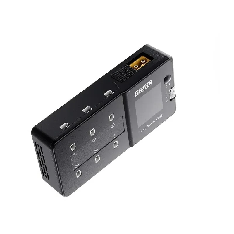 

1 шт. новый зарядный блок GEPRC WooPower W63 с 6 портами, 1S, быстрая зарядка 3А для LiPo/LiHV/LiFe аккумуляторов квадрокоптеров и дронов