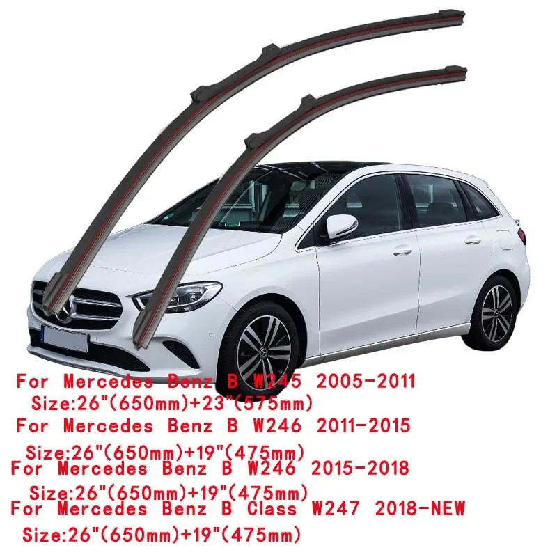 

For Mercedes Benz B Class W245 W246 W247 2005-2024 Car Windshield Wiper Blade Front Windscreen Brushes Washer Accessories Window