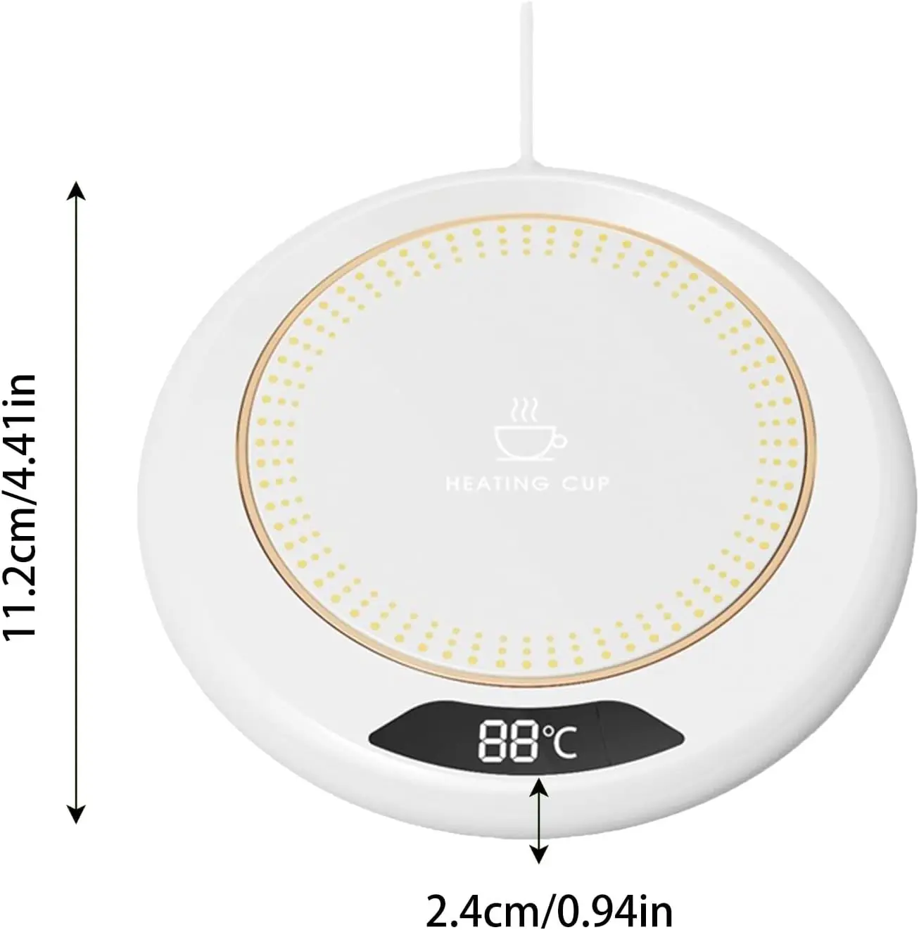 USB Cup Warmer Coffee Mug Mini Heating Coaster 3 Temperature Setting Thermostatic Hot Plate Milk Water Heating Pad Cup Heater