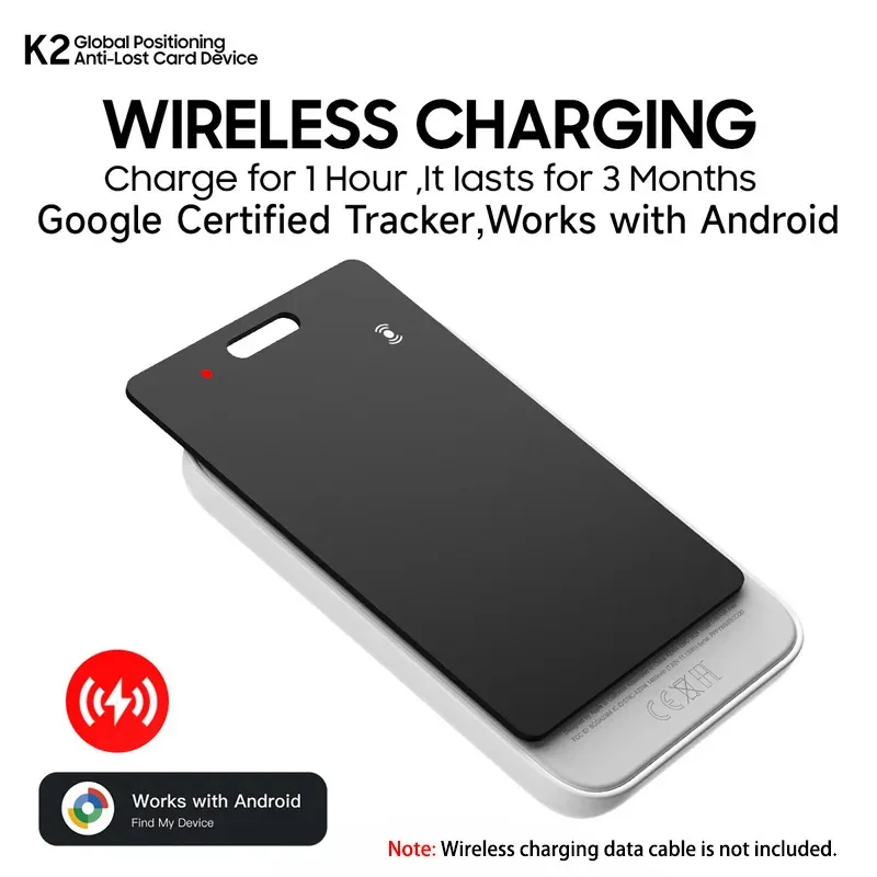 بطاقة تعقب المحفظة، مكتشف رفيع قابل لإعادة الشحن، يعمل مع Google Find My (Android فقط)، محدد موقع العناصر لعلامات الأمتعة وجوازات السفر