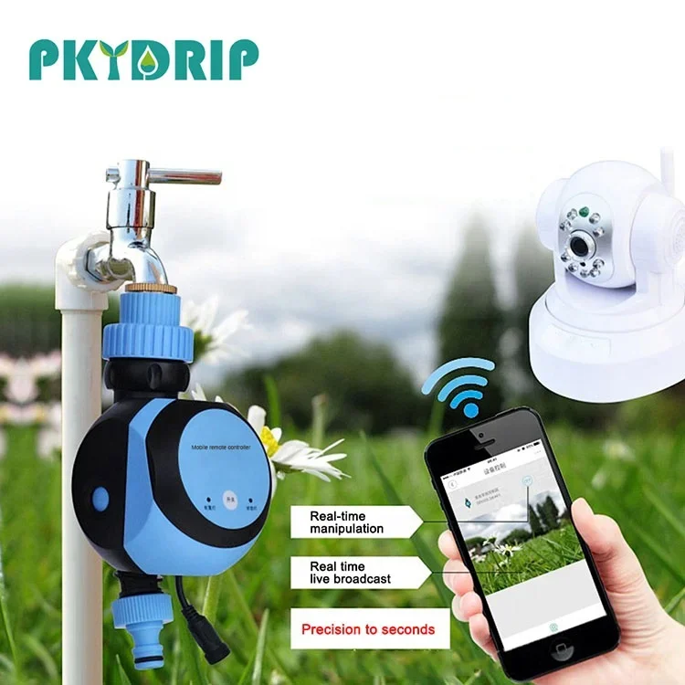 PKYDRIP Outdoor Home Yard Smart Mobile Phone WIFI Remote Controller Garden Irrigation Water Timer for Garden Saving Water System