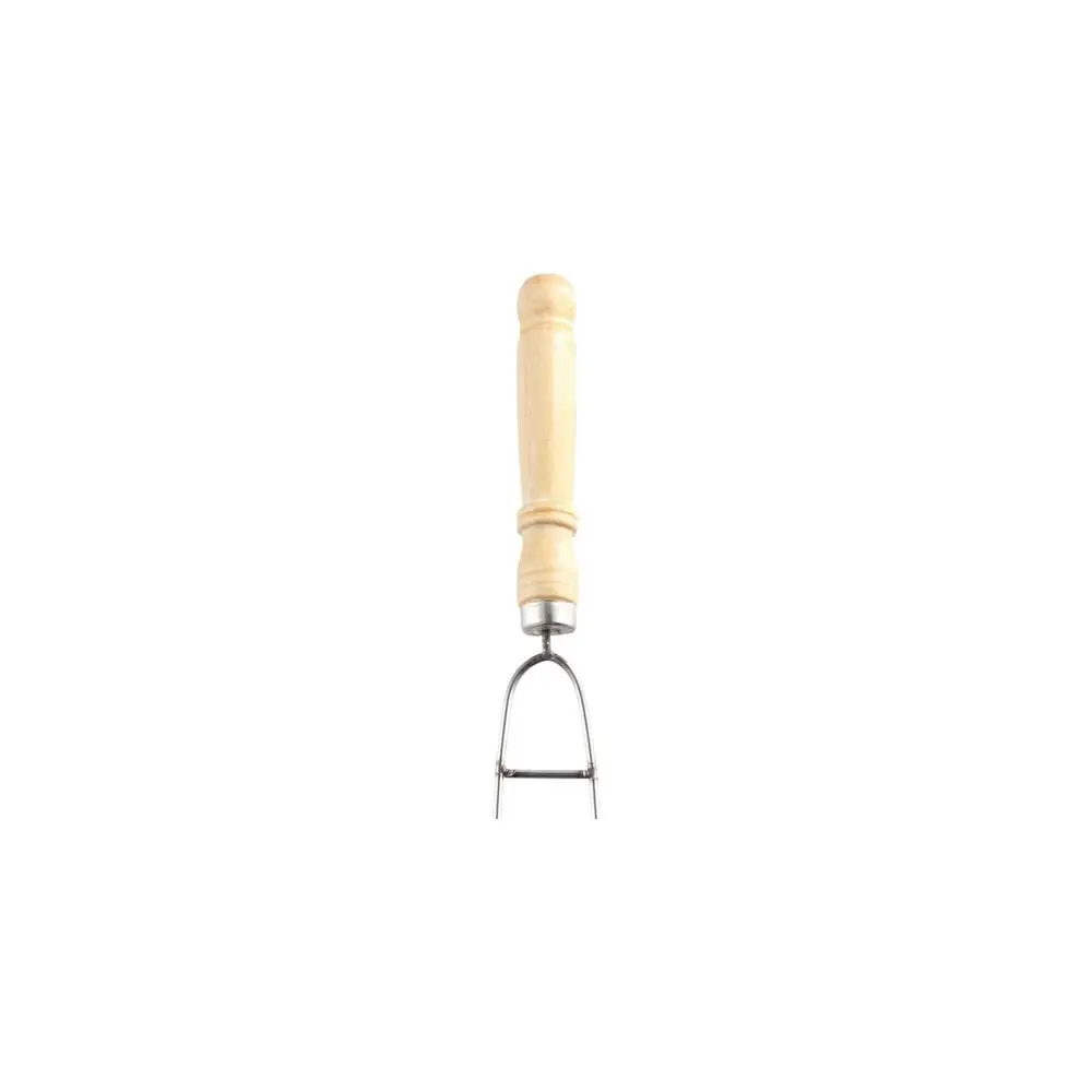 Meat String Safety Double Prong Forks Wooden Handle U-Shaped Roast BBQ Stick Cooking Tool BBQ Skewer Barbecue Skewer