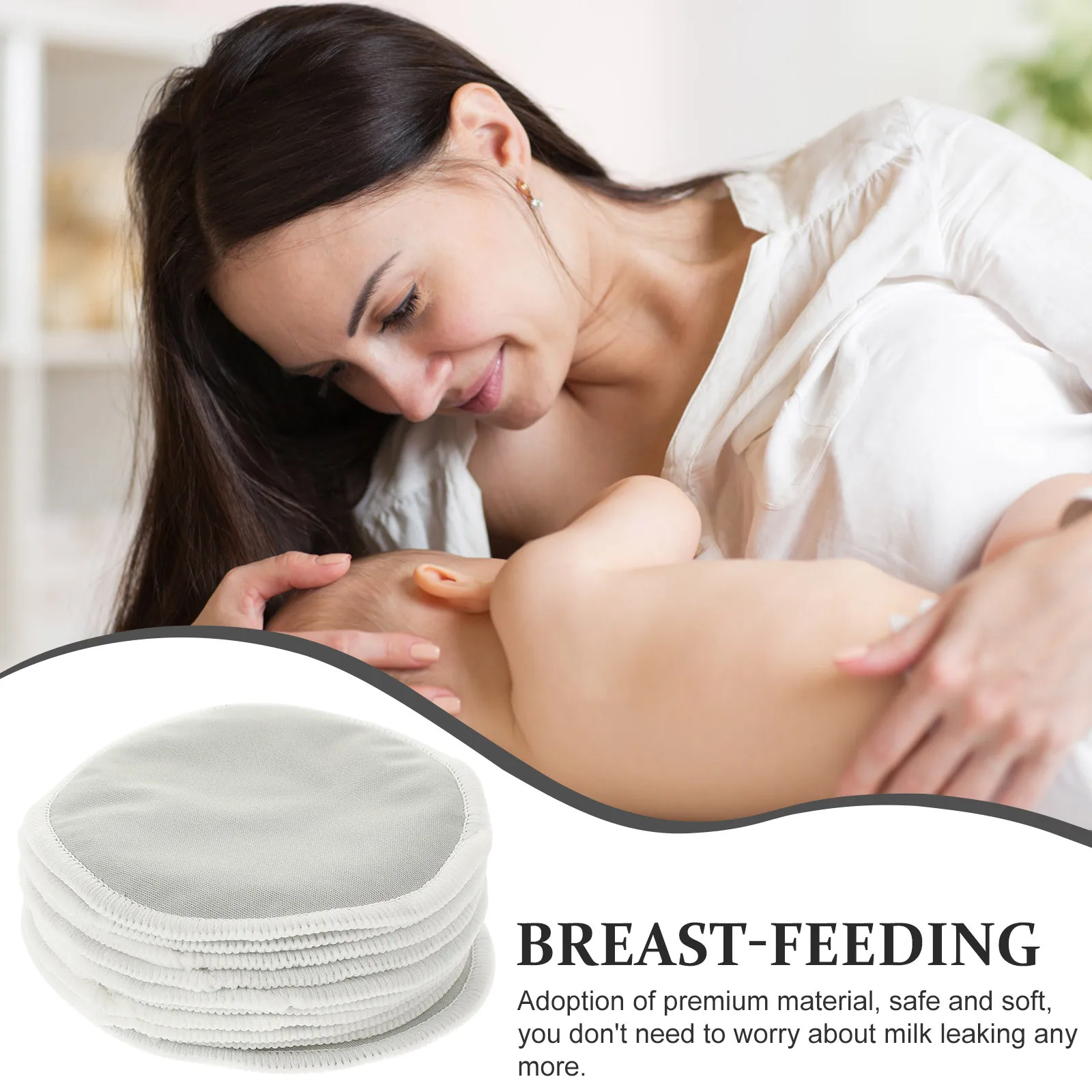 

10Pcs Nursing Pads Breastfeeding Reusable Washable Soft Breathable Absorbent Pads for Maternity Comfortable Care