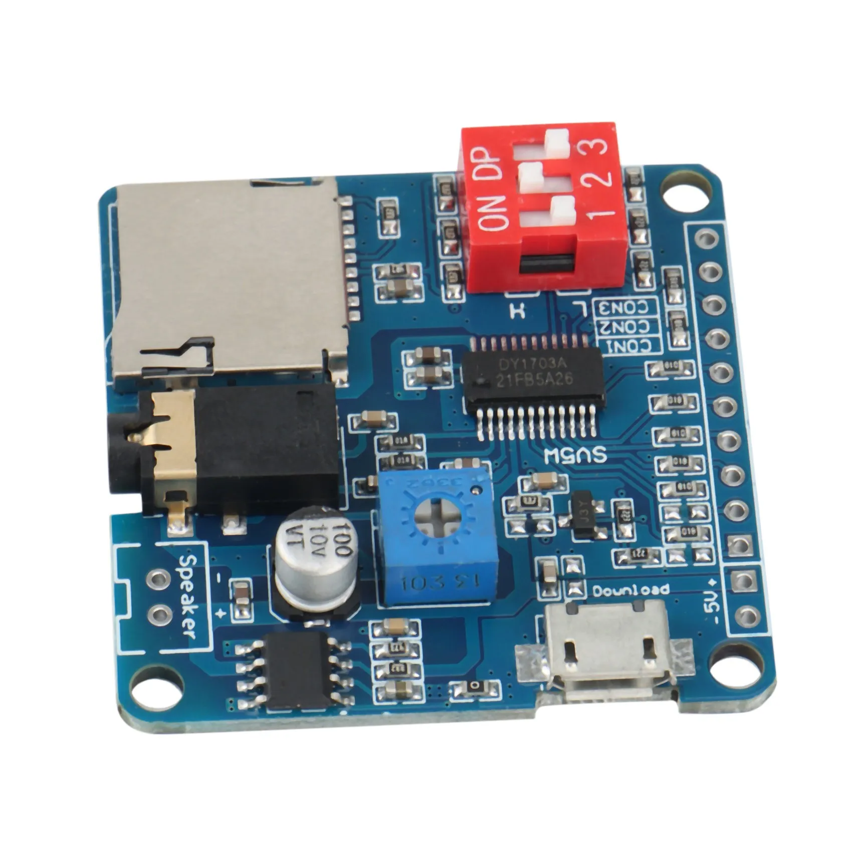 X12A-وحدة تشغيل الصوت مشغل MP3 UART I/O الزناد مكبر للصوت فئة D 5 واط 8 متر تخزين DY-SV8F فلاش SD/TF بطاقة لاردوينو