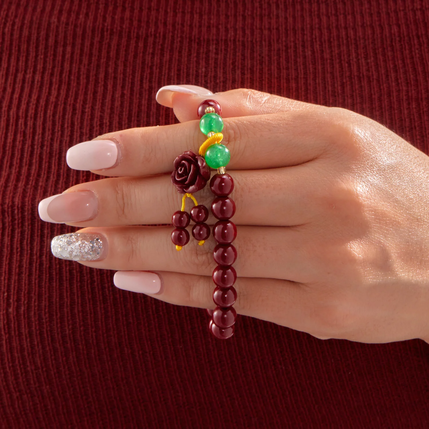 الصينية فنغ شوي الأحمر تقليد الزنجفر مطرز أساور للنساء الرجال بي شيوى لوتس جلب الثروة حسن الحظ الازدهار مجوهرات #6