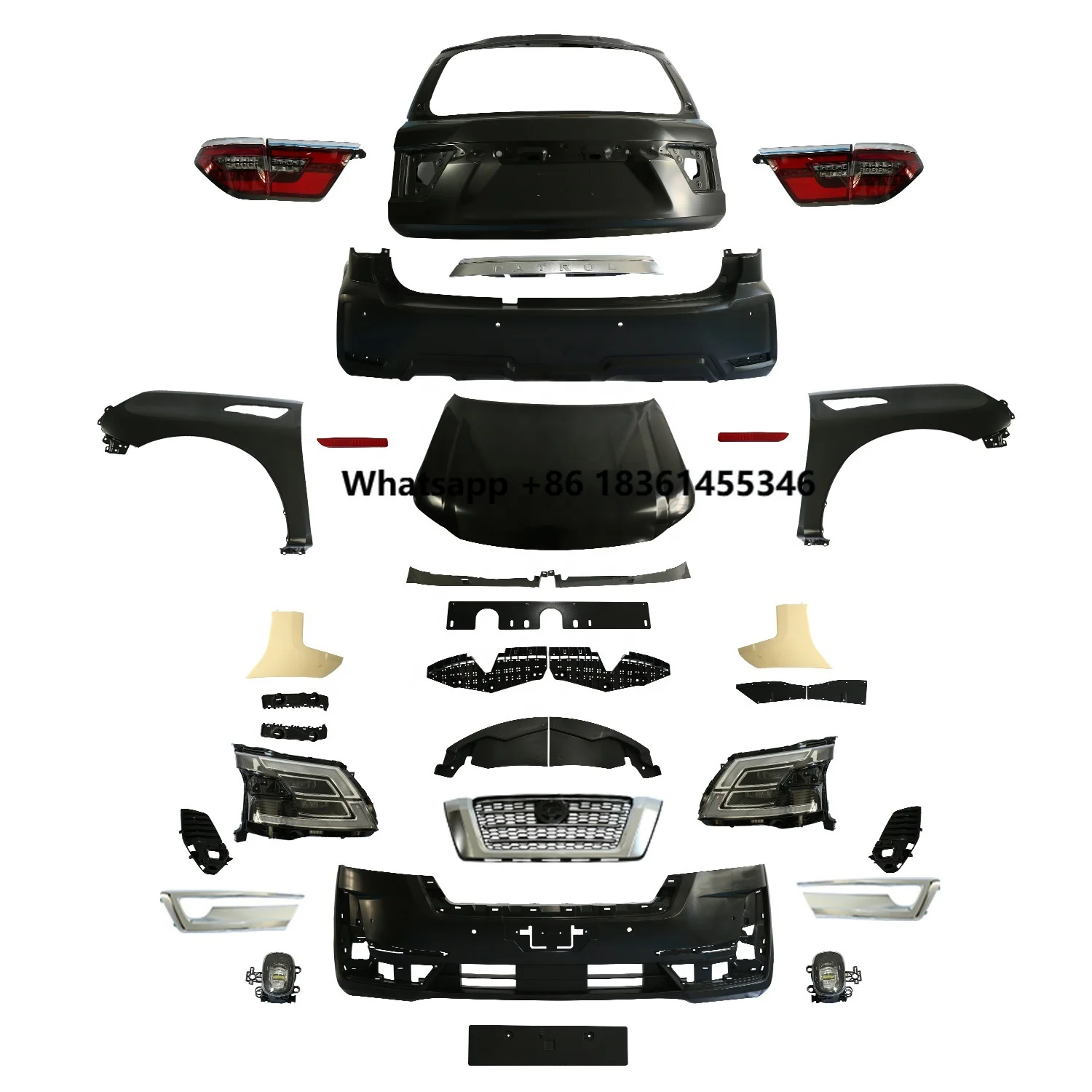 

For Y61 2014 2015 2016 2017 2018 2019 Upgrade 2022 Y62 Model High Quality Automobile PP Material Bumpers
