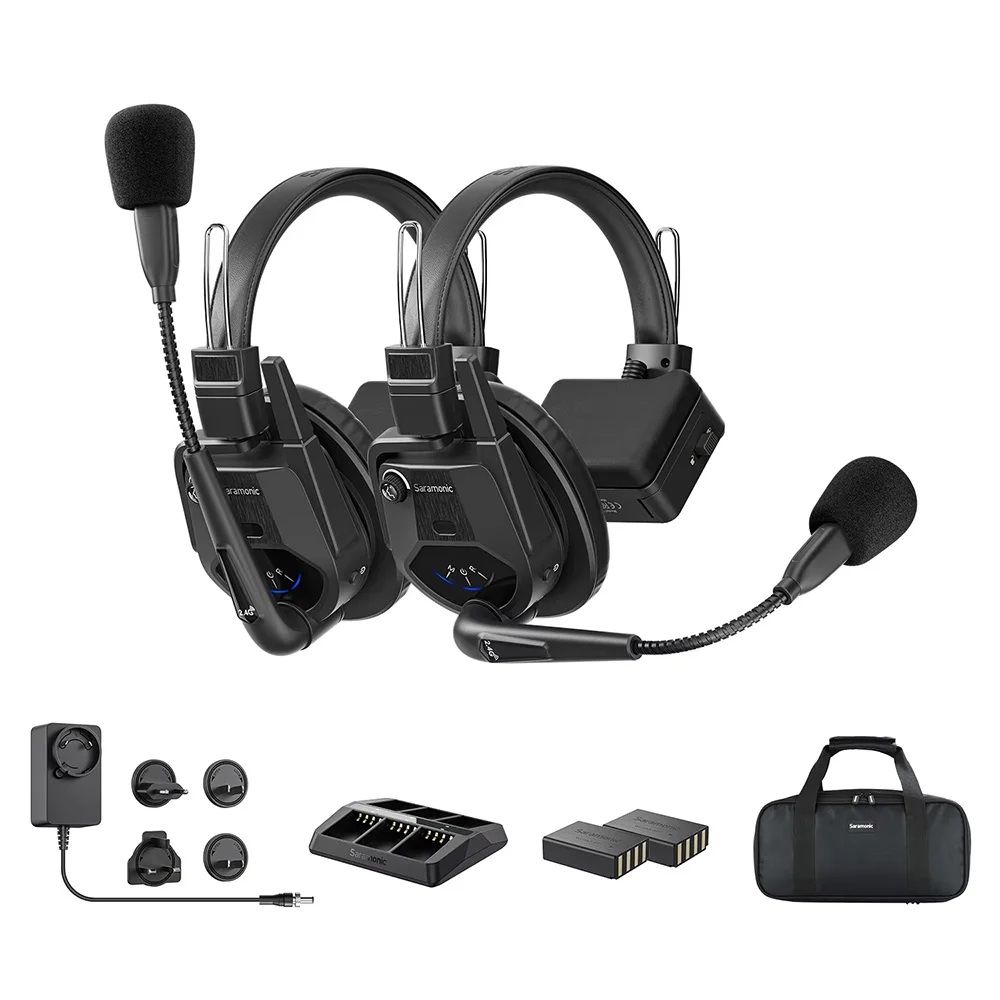 

Saramonic Witalk9 SE 2.4G Full-duplex Wireless Headset Intercom Communication System for Team Communication Video Microphone