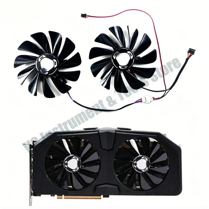 New For XFX/PowerColor RX5700 5700XT Black Wolf Edition RAW II Graphics Card Fan with Temperature Control and Quiet Operation
