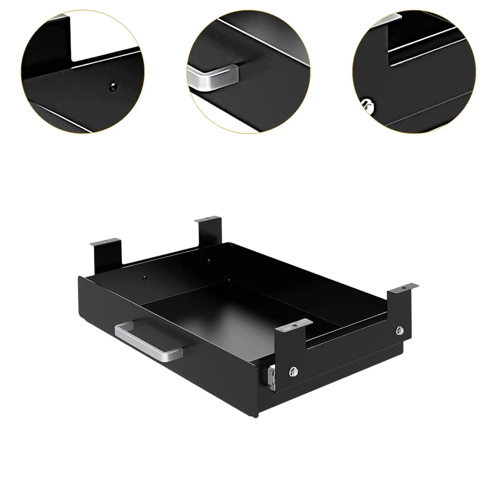Under Desk Pull Out Drawer Wear Resistant Easy Slide Out Pencil Drawer for Office Sit Stand Workstation Desk Bedroom Dining Room