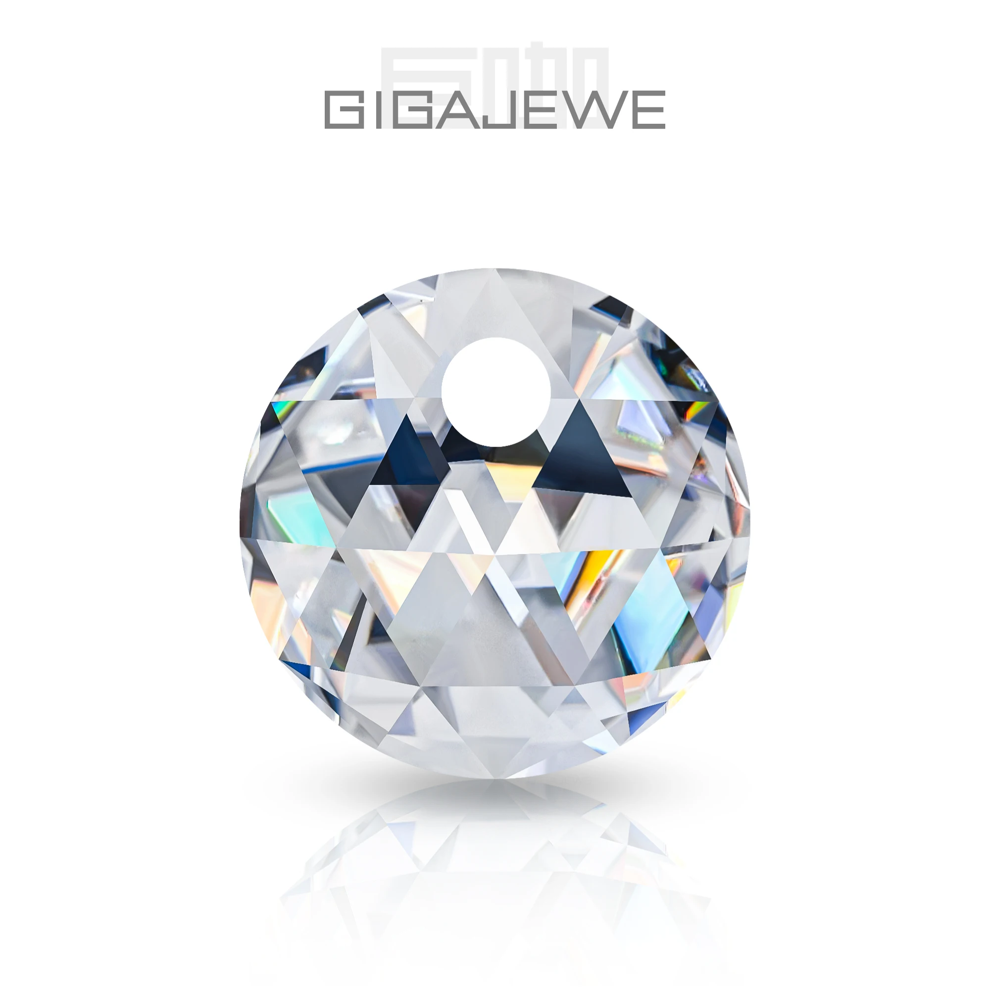 

GIGAJEWE Round Rose Cut Drill Holes Moissanite Color VVS1 Premium Gems Loose Diamond Test Passed Gemstone For Jewelry Making
