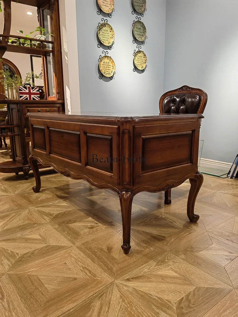 

American black walnut all solid wood desk home writing study table