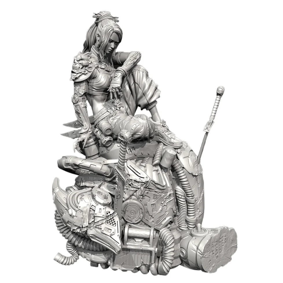 

Overall heights 55mm 80mm 95mm Resin model kits figure beauty colorless and self-assembled （3D Printing ）TD-7353/3D
