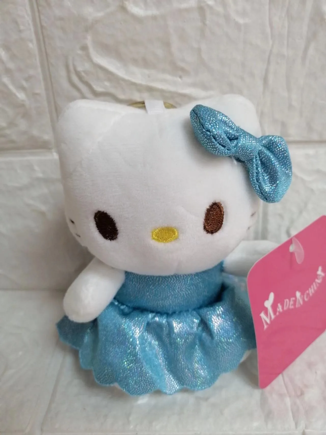 Sanrio-llavero de muñeco de peluche de Hello Kitty para niñas, bolsa colgante de dibujos animados, accesorios, juguetes para niños