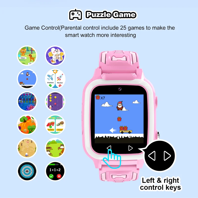 Kids Smart Watch Music Game Pedometer Dual Camera Children MP3 Recording Smartwatch Baby Watch Gift for Boys Girls