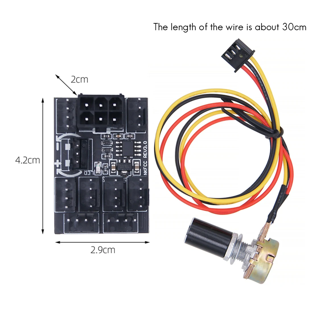 Caja de computadora Controlador de velocidad del ventilador de minero Hub de ventilador de 8 canales PWM Controlador de ventilador violento de alta potencia Regulador de ventilador-T44C