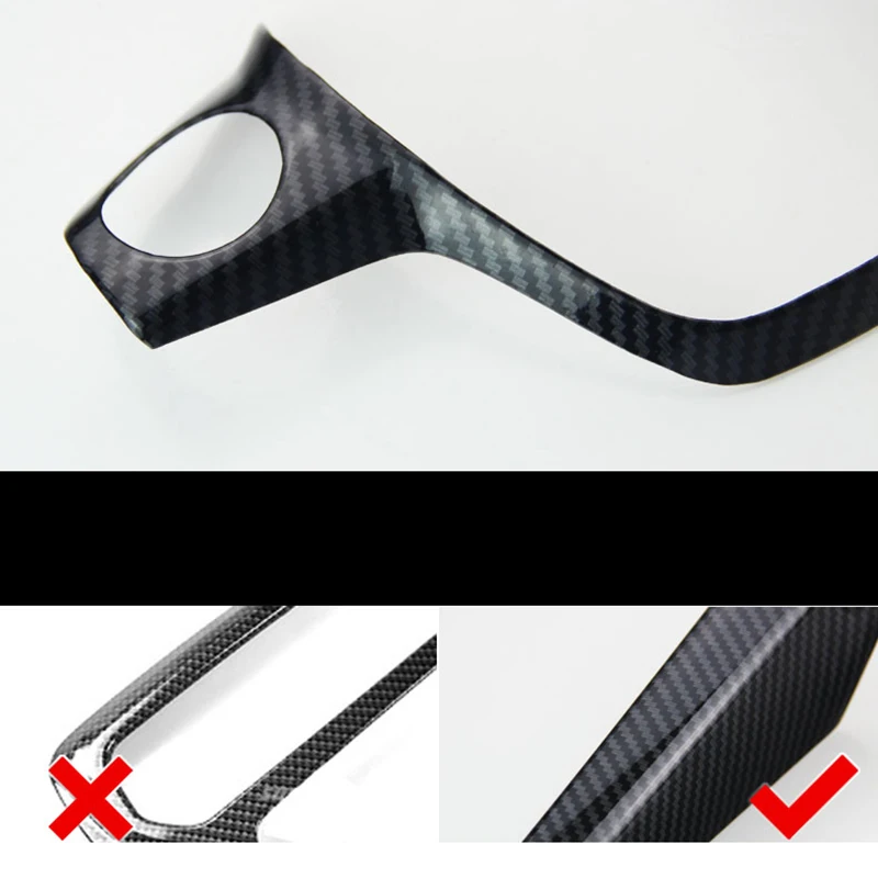 3PCS Carbon Fiber Color Steering Wheel Cover Trim Decorative Frame for Ford Focus Escape Mk3 Kuga 2012-2015 Accessories