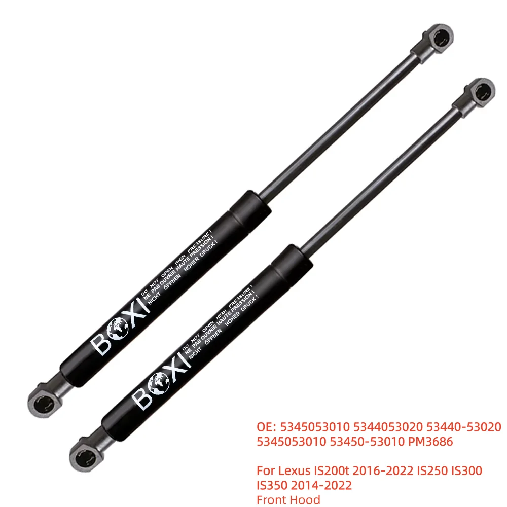 

BOXI 2Pcs Front Hood Lift Supports For Lexus IS200t 2016-2022 IS250 IS300 IS350 2014 - 2022 53440-53020 53450-53010 Lift Struts