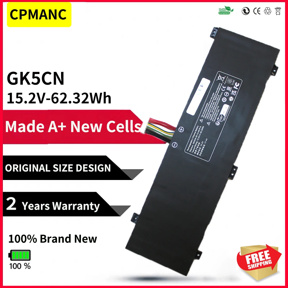 CPMANC GK5CN-00-13-4S1P-0 Laptop Battery For TONGFANG GK5CN5Z GK5CN6Z GK5CN4Z GK6Z5CN GK7CP7S For MACHENIKE T90 Plus