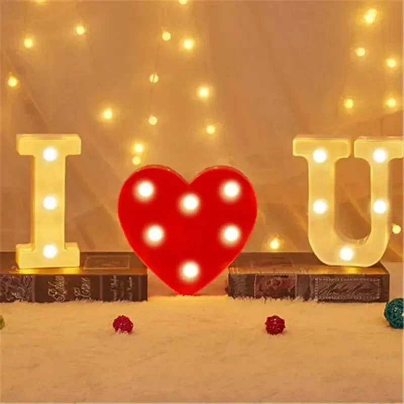 Number Letter Lamp Symbol Styling Lamp Wedding Night Lamp Love Birthday Proposal Decoration Creative Surprise  Scene Decoration