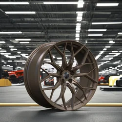 High-Performance Matte Bronze Forged Aluminium Sport Rims Multi-Spoke Car Alloy Wheels for 16 17 18 19 Cars New Condition